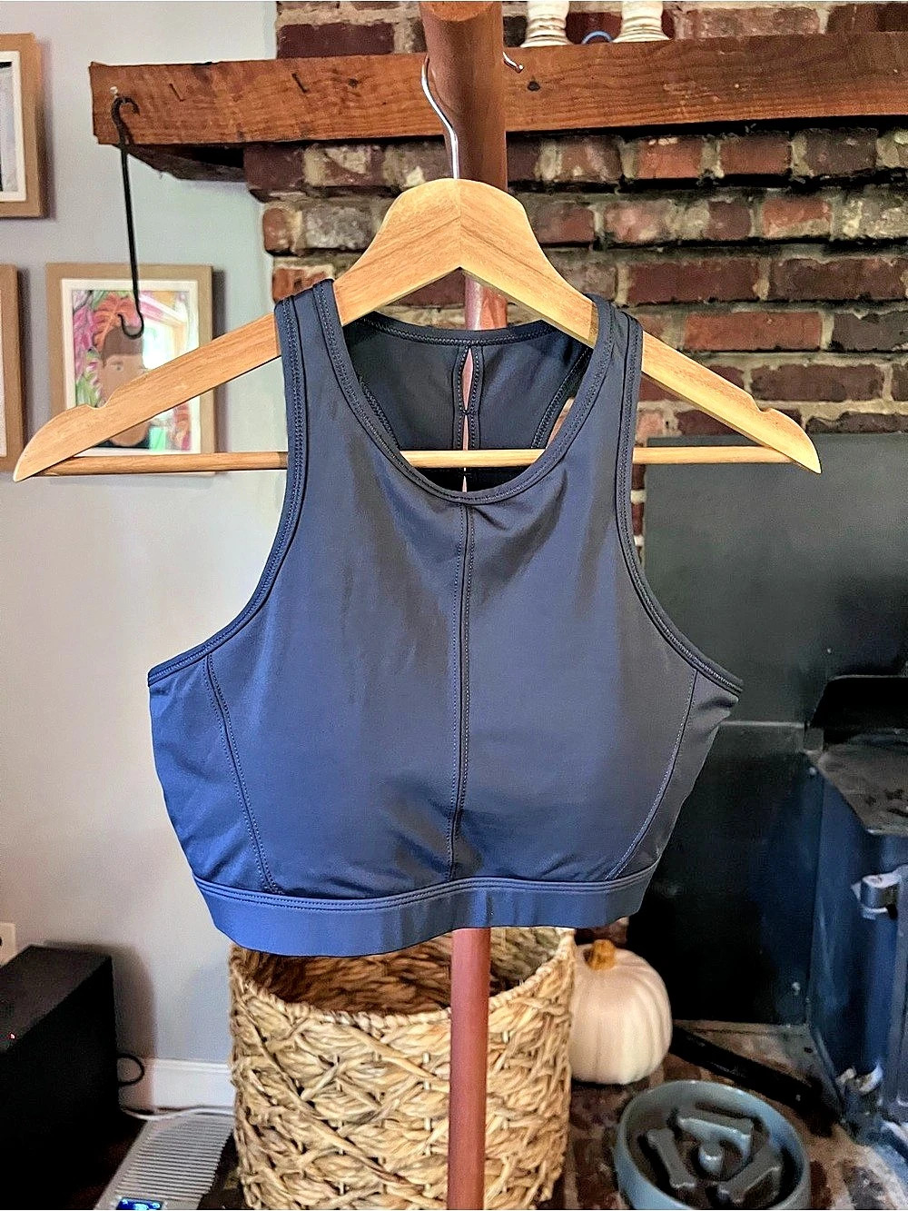 Nike High-Neck Sports Bra Blue Medium